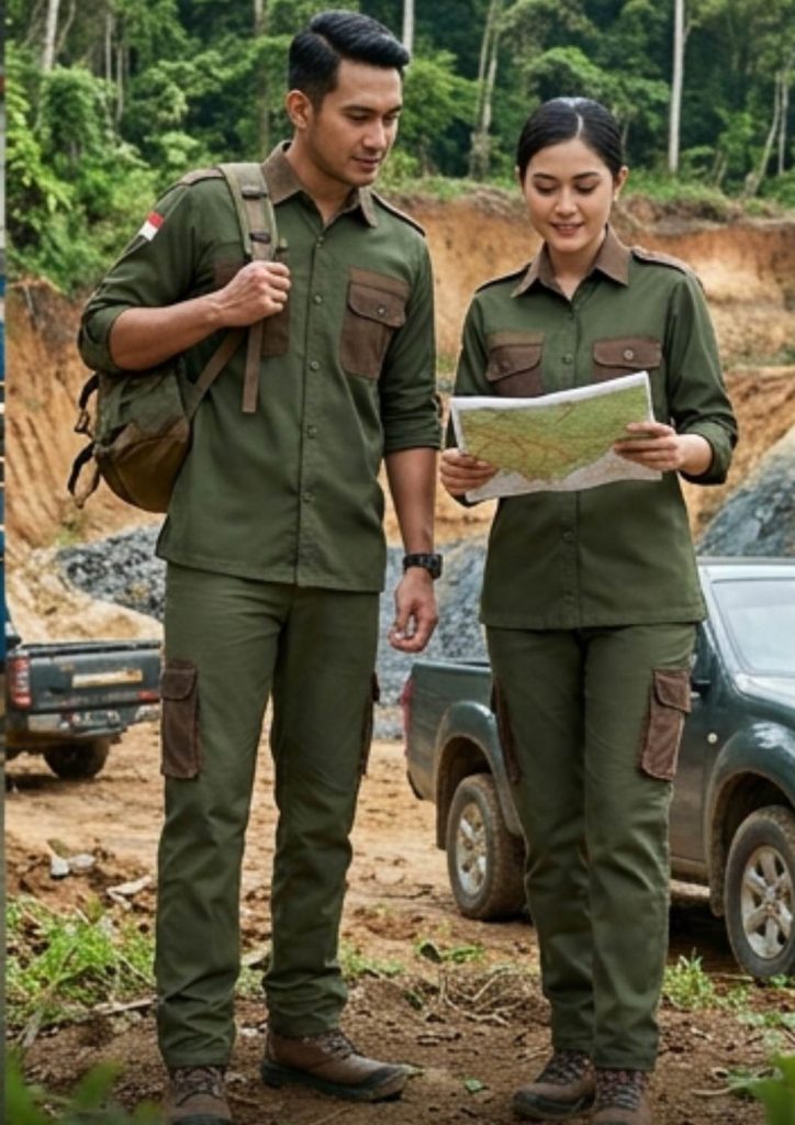 seragam lapangan hijau alami